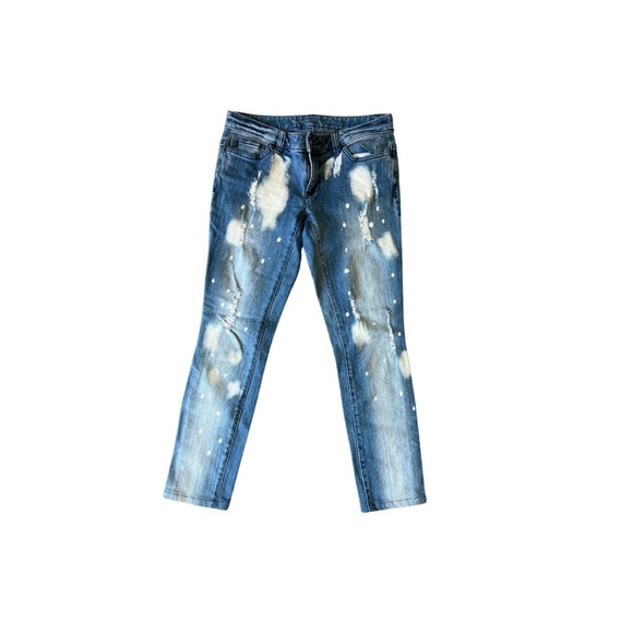 Michael Kors Splattered Distressed
Skinny Jeans denim vintage style blue - Picture 1 of 4